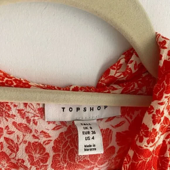 TOPSHOP Oriental Ruffle Wrap Dress - Picture 5 of 6